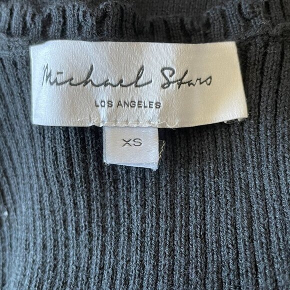 NEW Michael Stars Irene Black Sleeveless Ribbed Knit Midi Dress Sz. XS - Picture 5 of 6